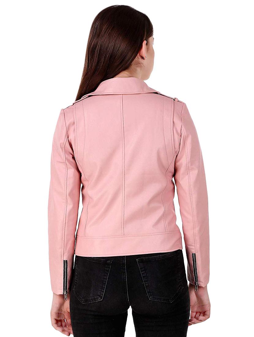 lapel necka leather/leatherette jacket - 16704566 - Zoom Image - 3