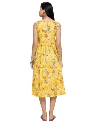 printed flared ethnic dress - 16704751 - Standard Image - 3