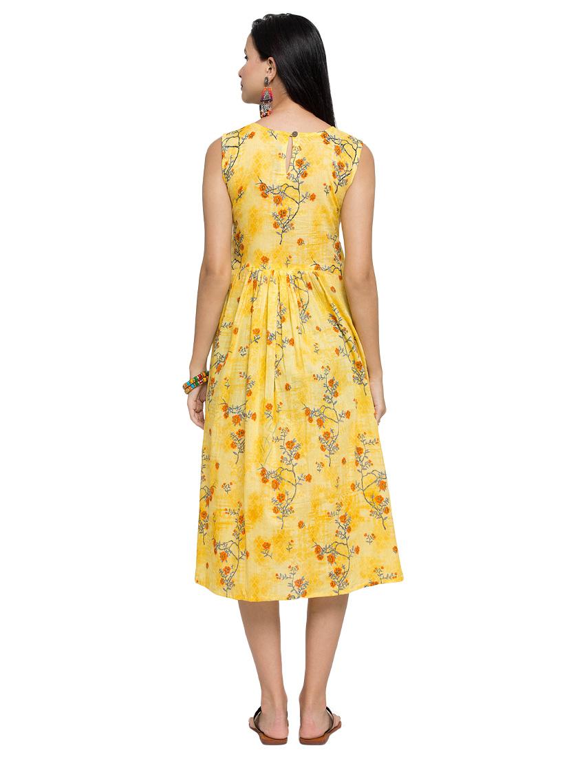 printed flared ethnic dress - 16704751 - Zoom Image - 3