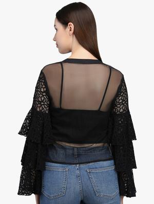 bell sleeved laced shirt - 16705126 - Standard Image - 3
