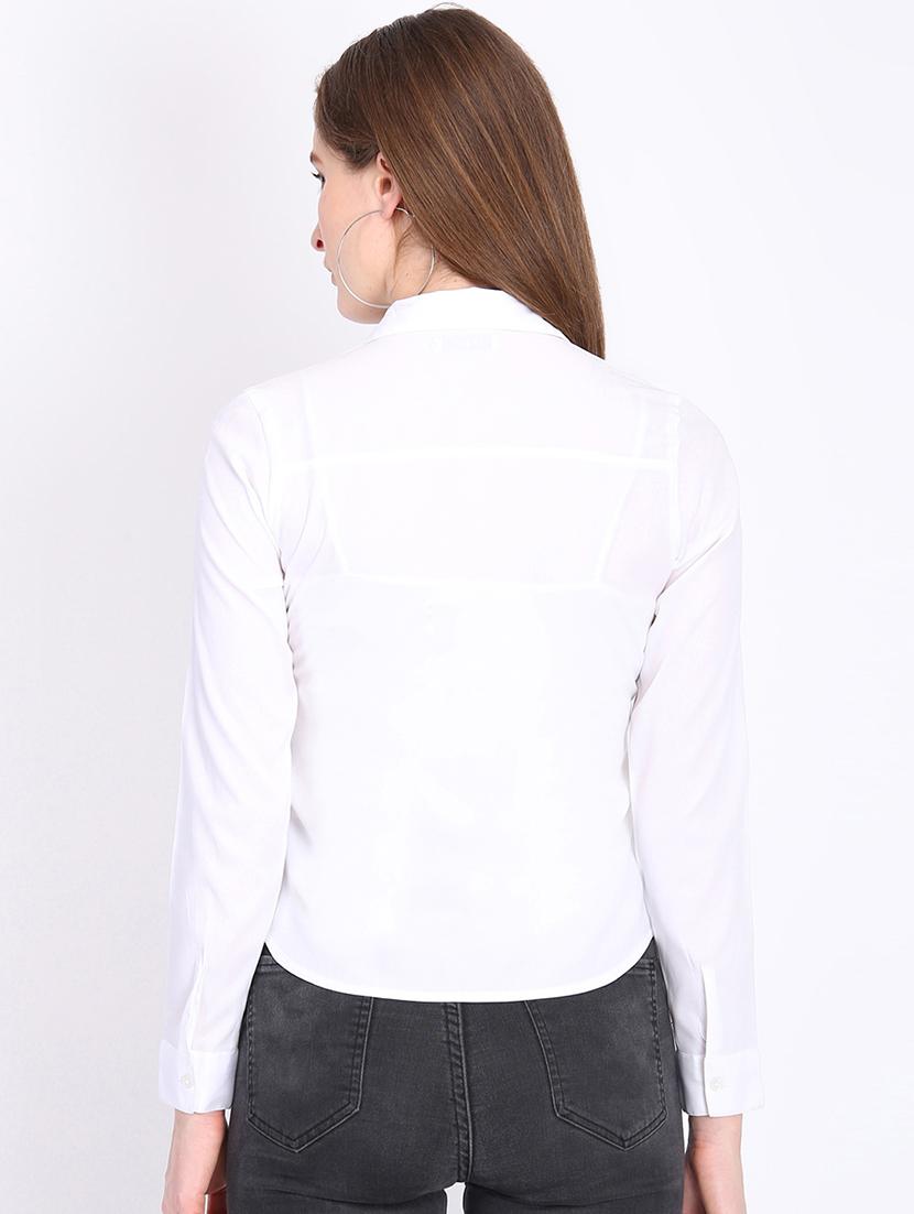 embellished detail solid shirt - 16705415 - Zoom Image - 3
