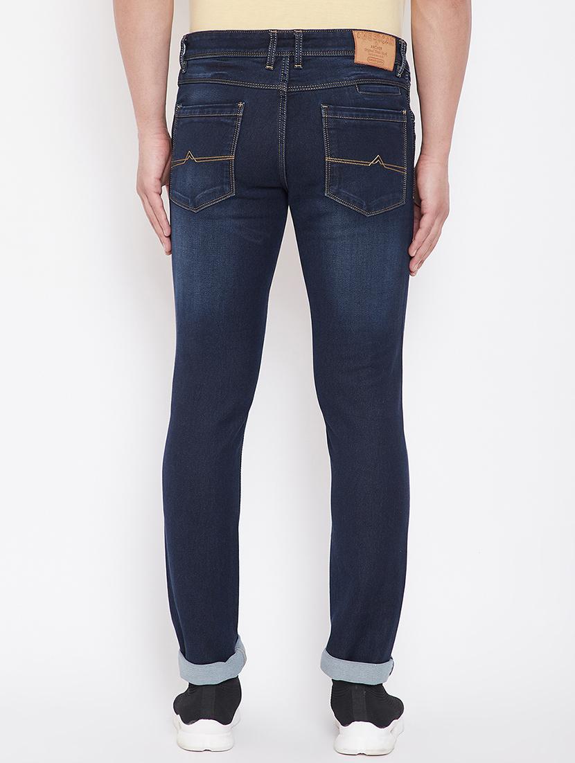 dark blue light washed denim jeans - 16706012 - Zoom Image - 3