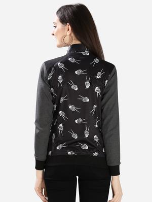 checkered sleeved mandarin neck jacket - 16706204 - Standard Image - 3
