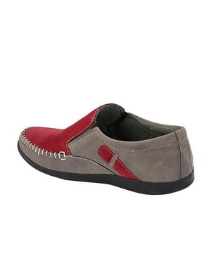 grey leatherette slip on loafers - 16708010 - Standard Image - 3