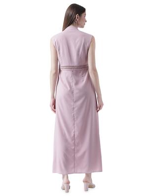 mandarin neck lace insert max dress - 16708302 - Standard Image - 3