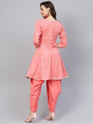 bandhani printed kurta salwar set - 16708369 - Standard Image - 3