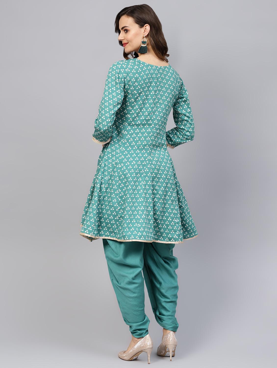 bandhani printed kurta salwar set - 16708370 - Zoom Image - 3