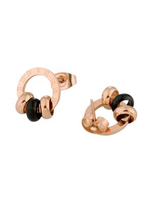 gold metal studs earring - 16708532 - Standard Image - 3