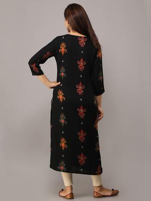 printed straight kurta - 16708839 - Standard Image - 3