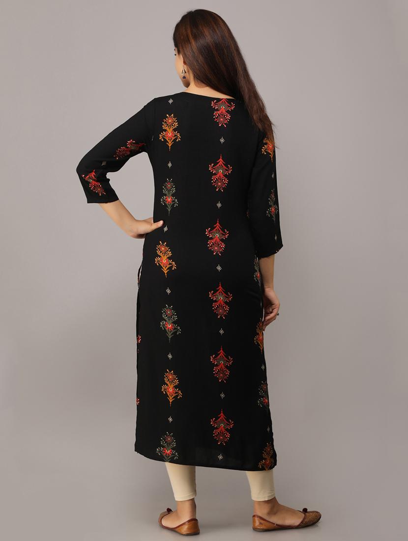 printed straight kurta - 16708839 - Zoom Image - 3