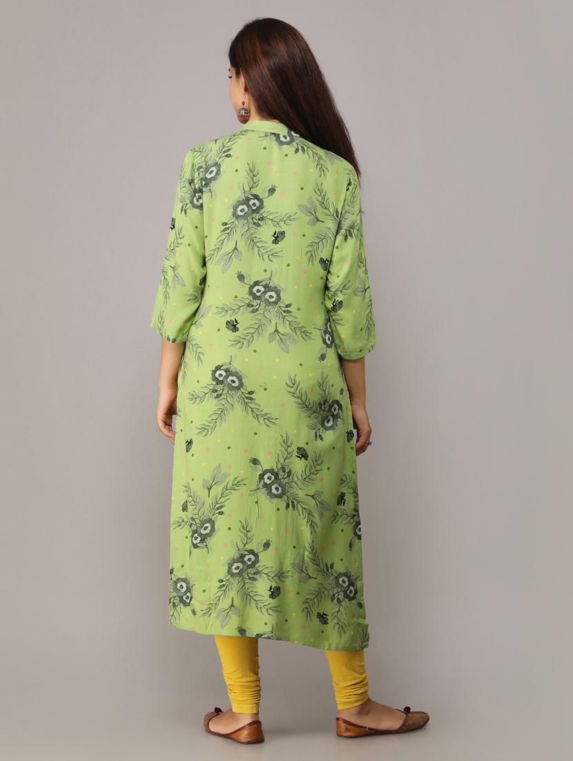 floral straight kurta - 16708841 - Zoom Image - 3
