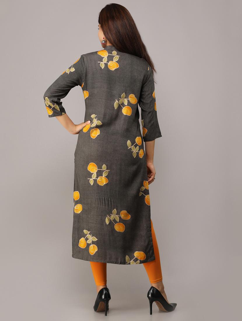 floral straight kurta - 16708848 - Zoom Image - 3