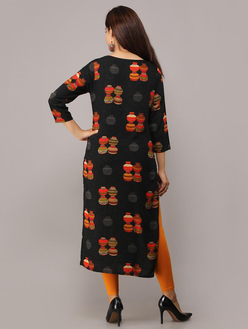 conversational straight kurta - 16708849 - Zoom Image - 3