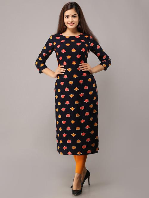 floral straight kurta - 16708852 - Standard Image - 1