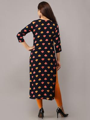 floral straight kurta - 16708852 - Standard Image - 3