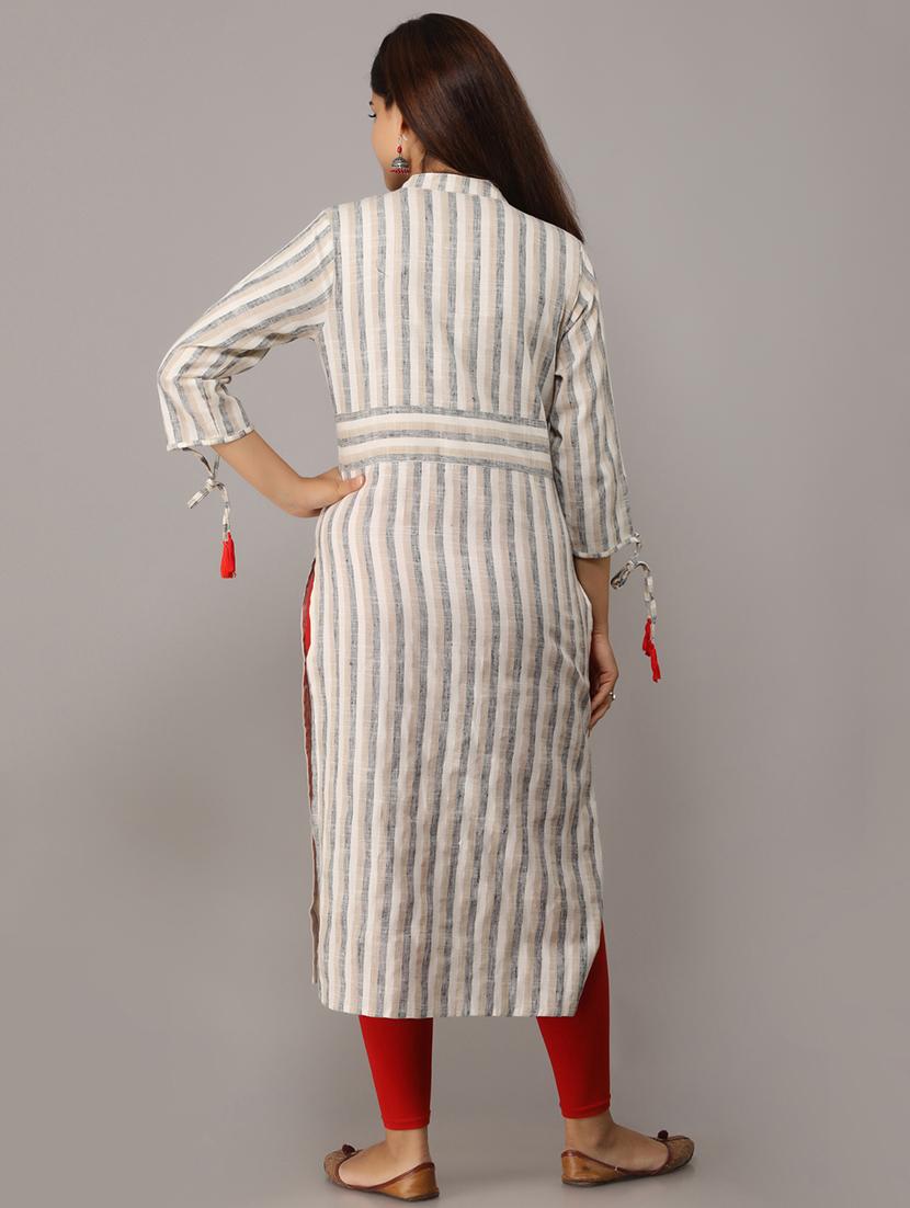 embroidered straight kurta - 16708854 - Zoom Image - 3