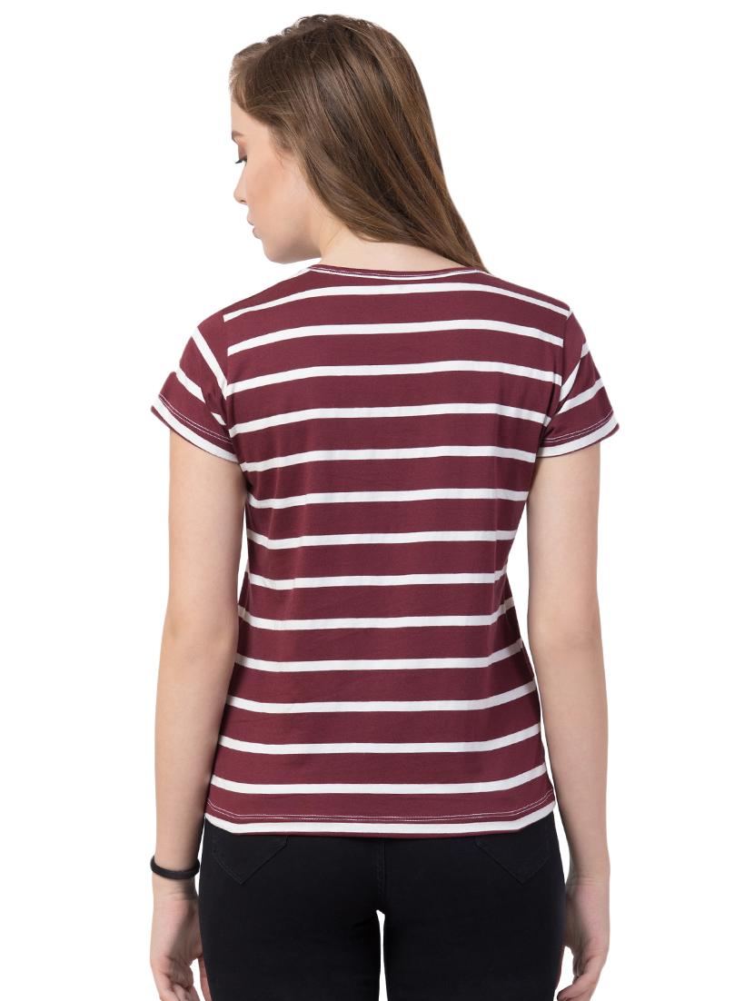round neck striped tee - 16708915 - Zoom Image - 3