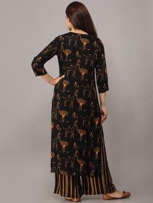 kaantha work kurta palazzo set - 16709174 - Standard Image - 3