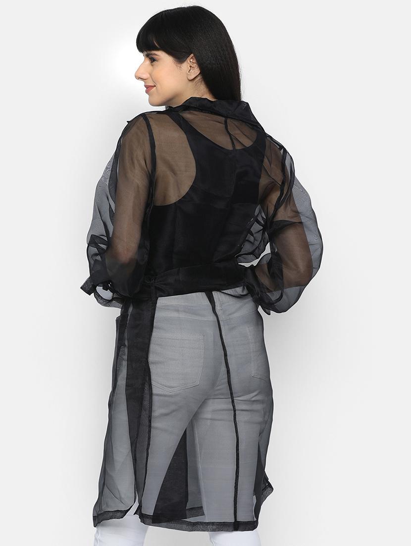tie knot detail lapel neck jacket - 16709340 - Zoom Image - 3