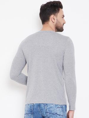 grey typographic chest print t-shirt - 16709391 - Standard Image - 3