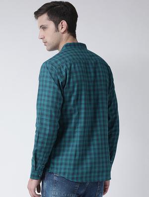 blue checkered casual shirt - 16709412 - Standard Image - 3
