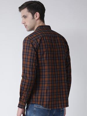 brown checkered casual shirt - 16709413 - Standard Image - 3