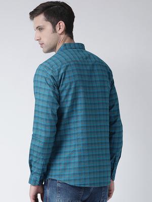 blue checkered casual shirt - 16709414 - Standard Image - 3
