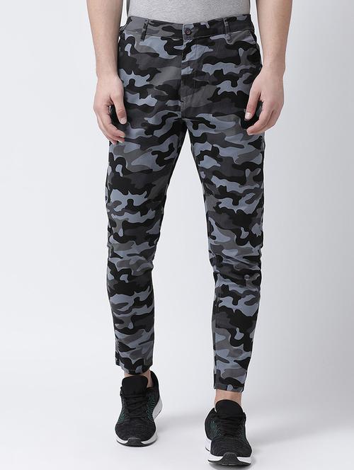grey camouflage print chinos - 16709441 - Standard Image - 1