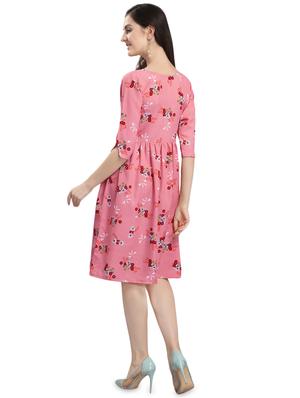v-neck gathered floral a-line dress - 16709699 - Standard Image - 3