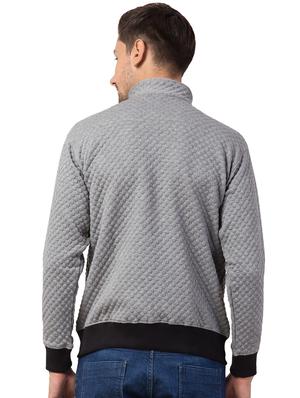 grey solid casual jacket - 16709799 - Standard Image - 3
