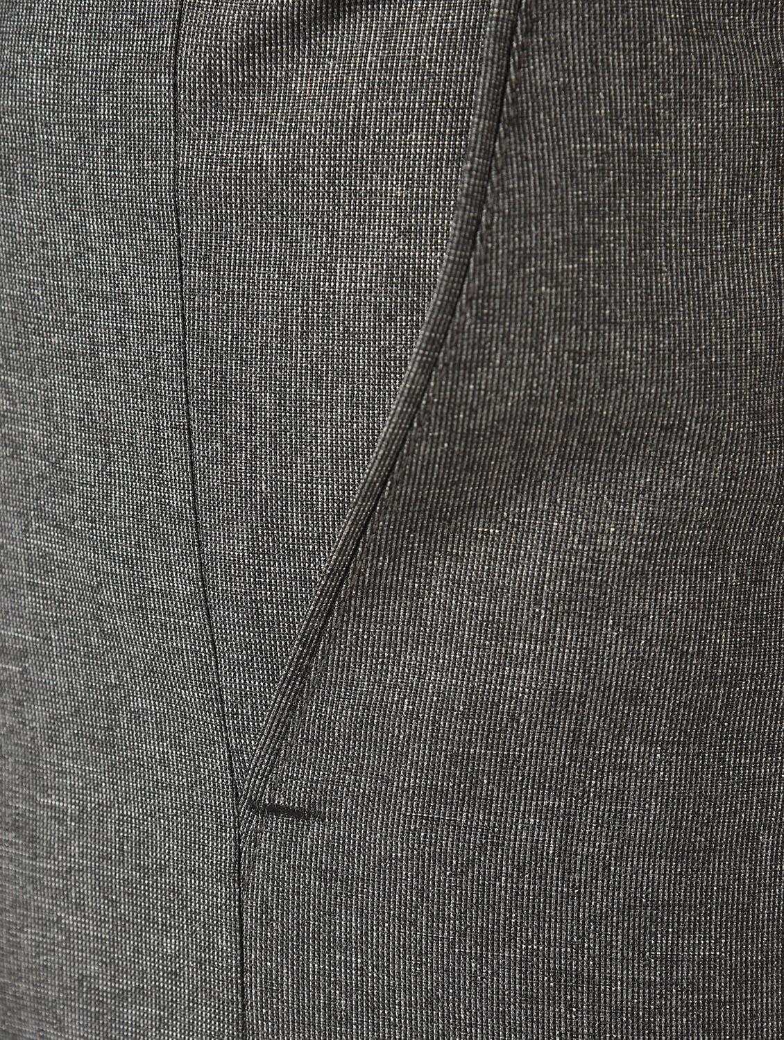 grey textured flat front formal trouser - 16709818 - Zoom Image - 6