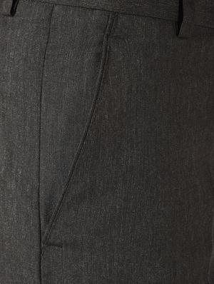 grey textured flat front formal trouser - 16709819 - Standard Image - 6