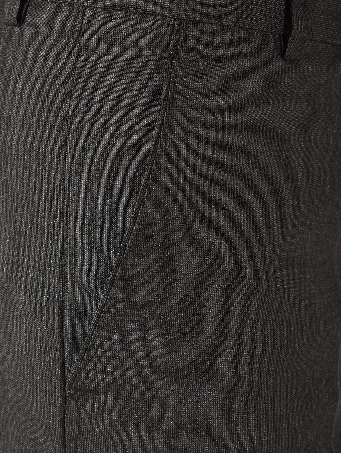 grey textured flat front formal trouser - 16709819 - Zoom Image - 6