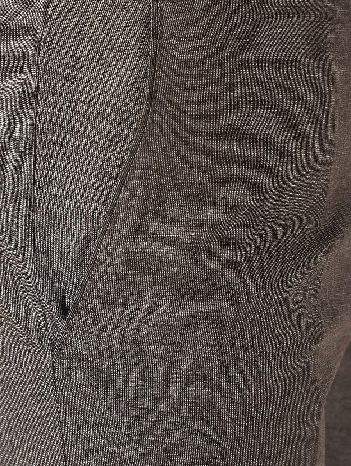 brown textured flat front formal trouser - 16709824 - Zoom Image - 6