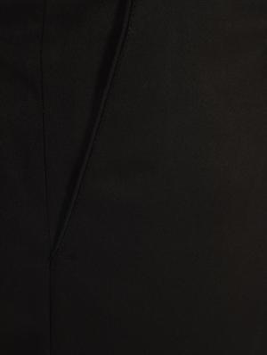 black solid flat front formal trouser - 16709825 - Standard Image - 6