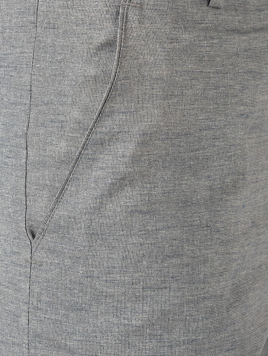 grey textured flat front formal trouser - 16709827 - Zoom Image - 6