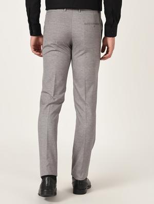 brown textured flat front formal trouser - 16709828 - Standard Image - 3