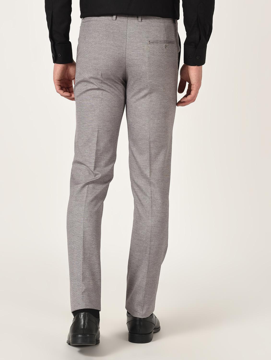 brown textured flat front formal trouser - 16709828 - Zoom Image - 3