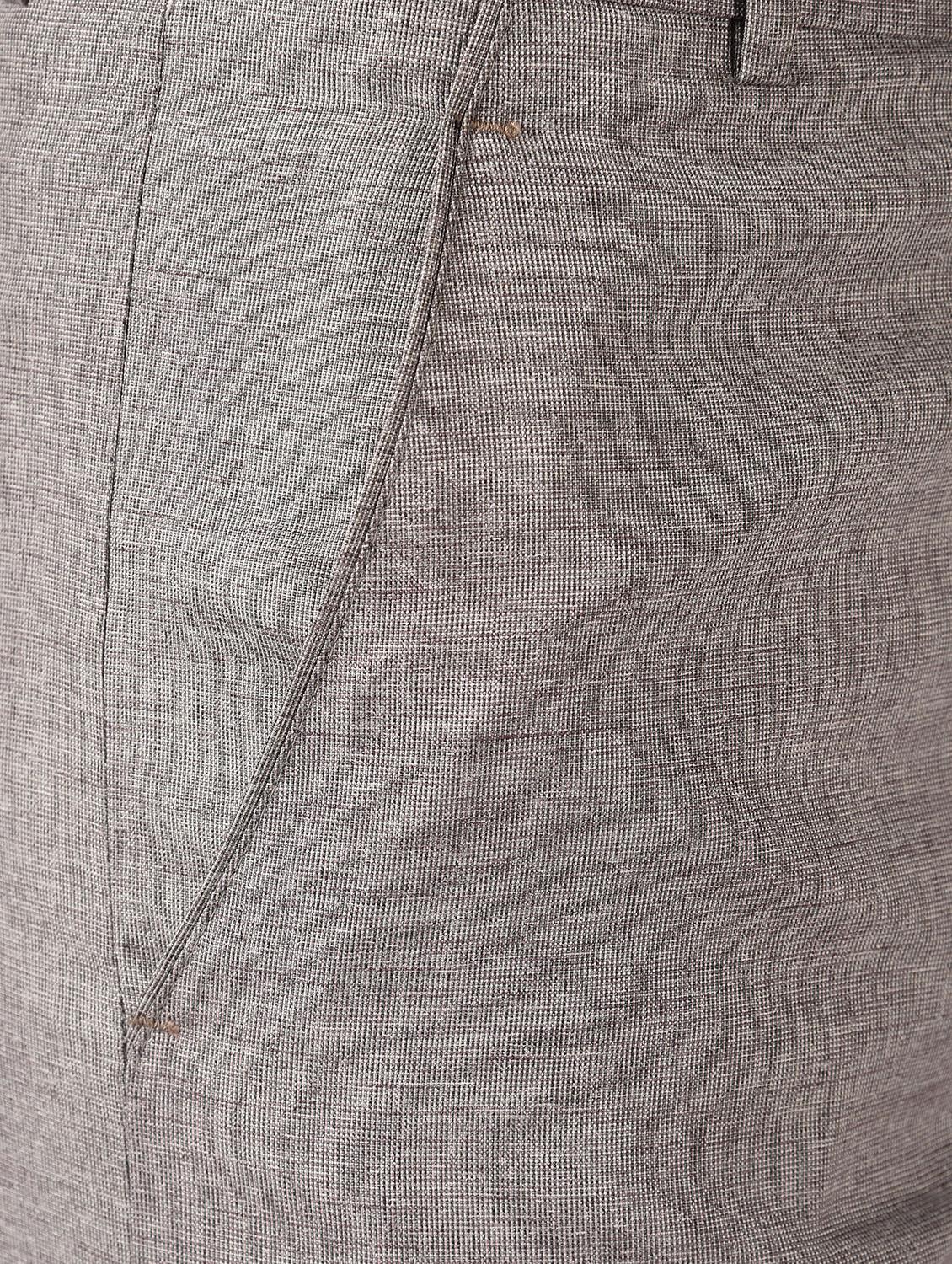 brown textured flat front formal trouser - 16709828 - Zoom Image - 6