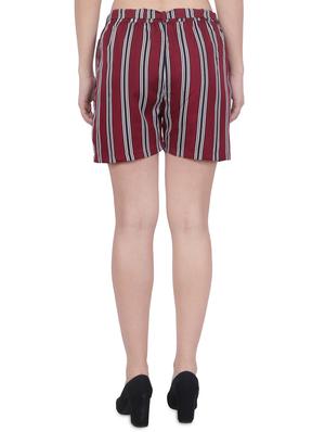 tie up waist striped short - 16709875 - Standard Image - 3
