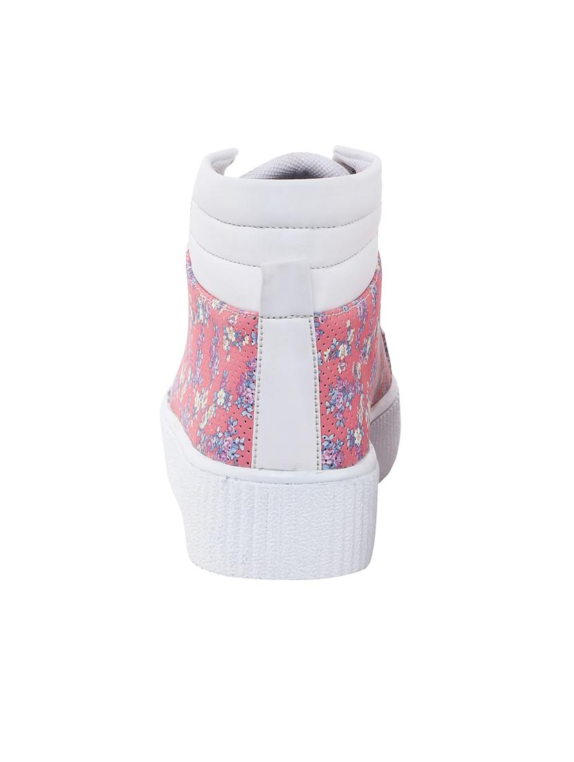pink lace-up sneakers - 16710475 - Zoom Image - 3