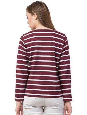 round neck striped tee - 16710624 - Standard Image - 3