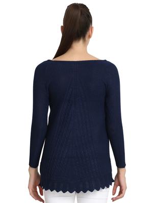 boat neck applique pullover - 16710627 - Standard Image - 3