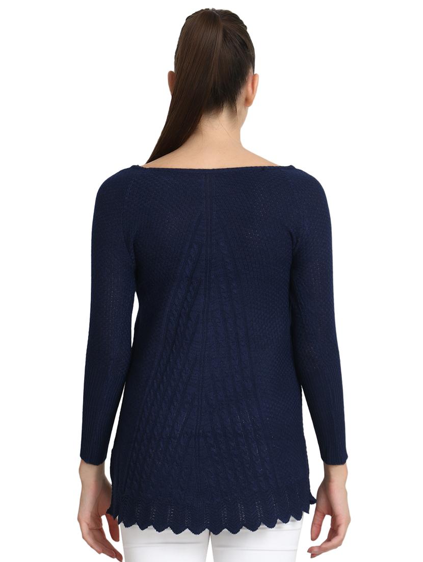 boat neck applique pullover - 16710627 - Zoom Image - 3