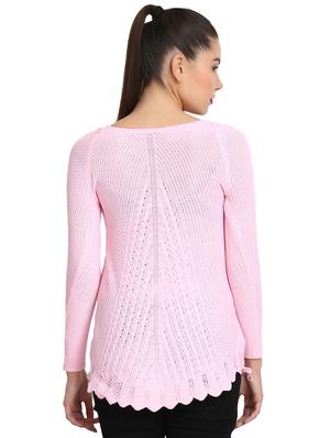 boat neck applique pullover - 16710634 - Standard Image - 3