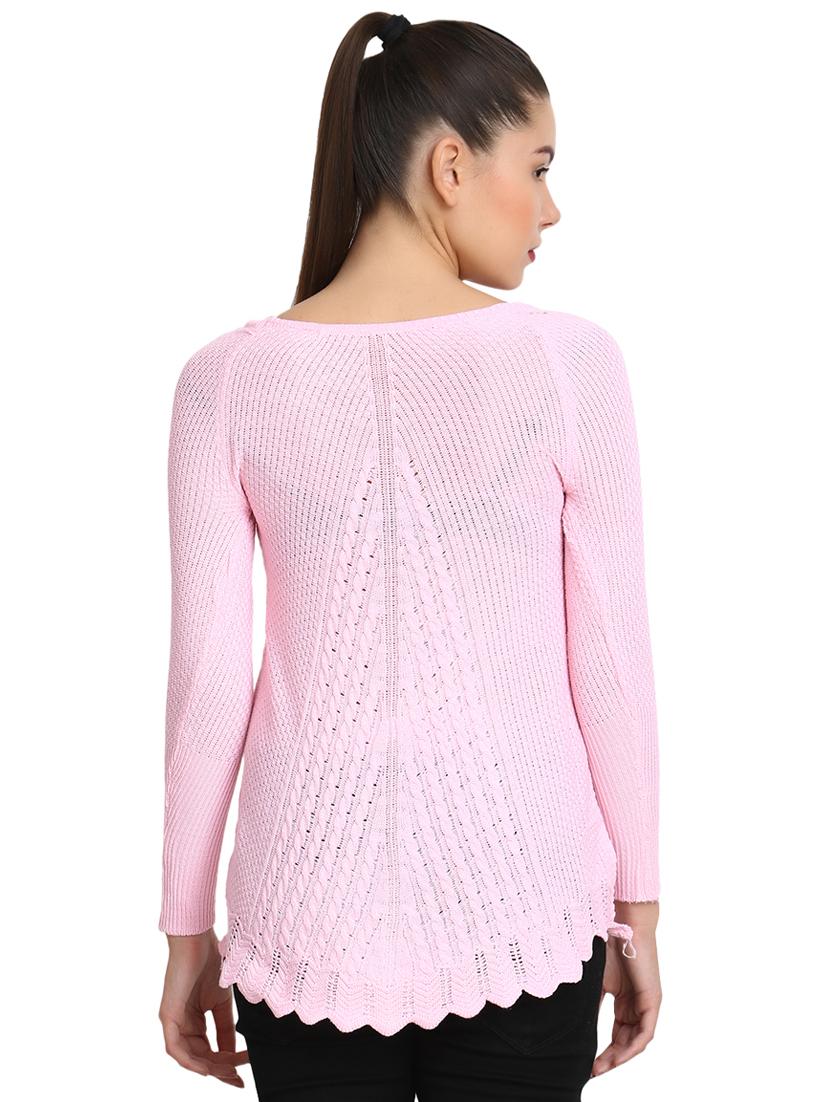 boat neck applique pullover - 16710634 - Zoom Image - 3