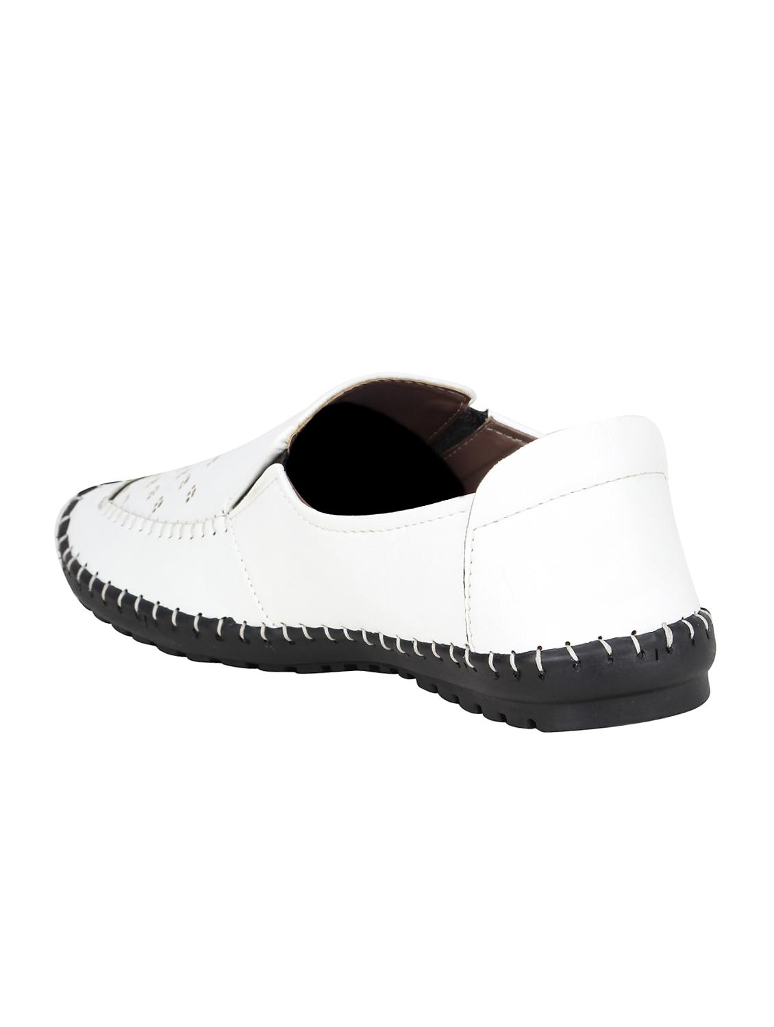 white leatherette slip on sandals - 16710851 - Zoom Image - 3