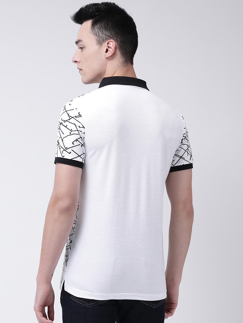 white front printed polo t-shirt - 16711104 - Zoom Image - 3