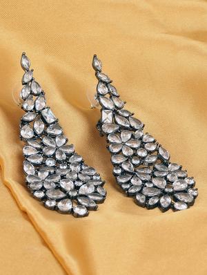 silver brass drop earring - 16711484 - Standard Image - 3