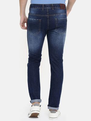 navy blue light washed ripped denim jeans - 16711803 - Standard Image - 3